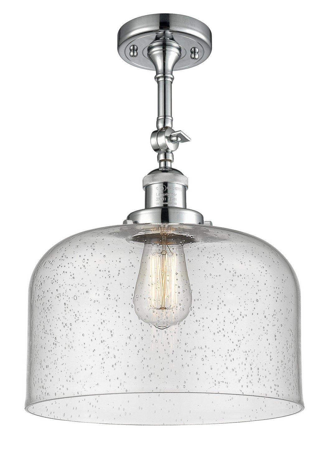 LED Semi-Flush Mount by Innovations - Franklin Restoration Collection, Polished Chrome Finish - 201F-PC-G74-L-LED