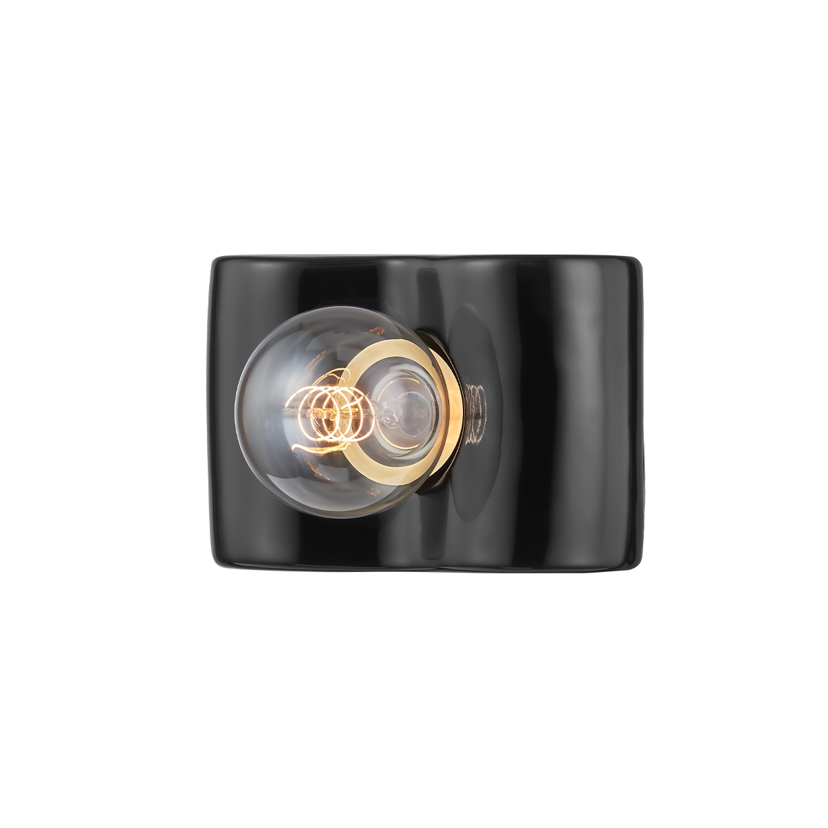 Mitzi H545301-CBK Jillian 1 Light 7 inch Ceramic Black Bath Bracket Wall Light