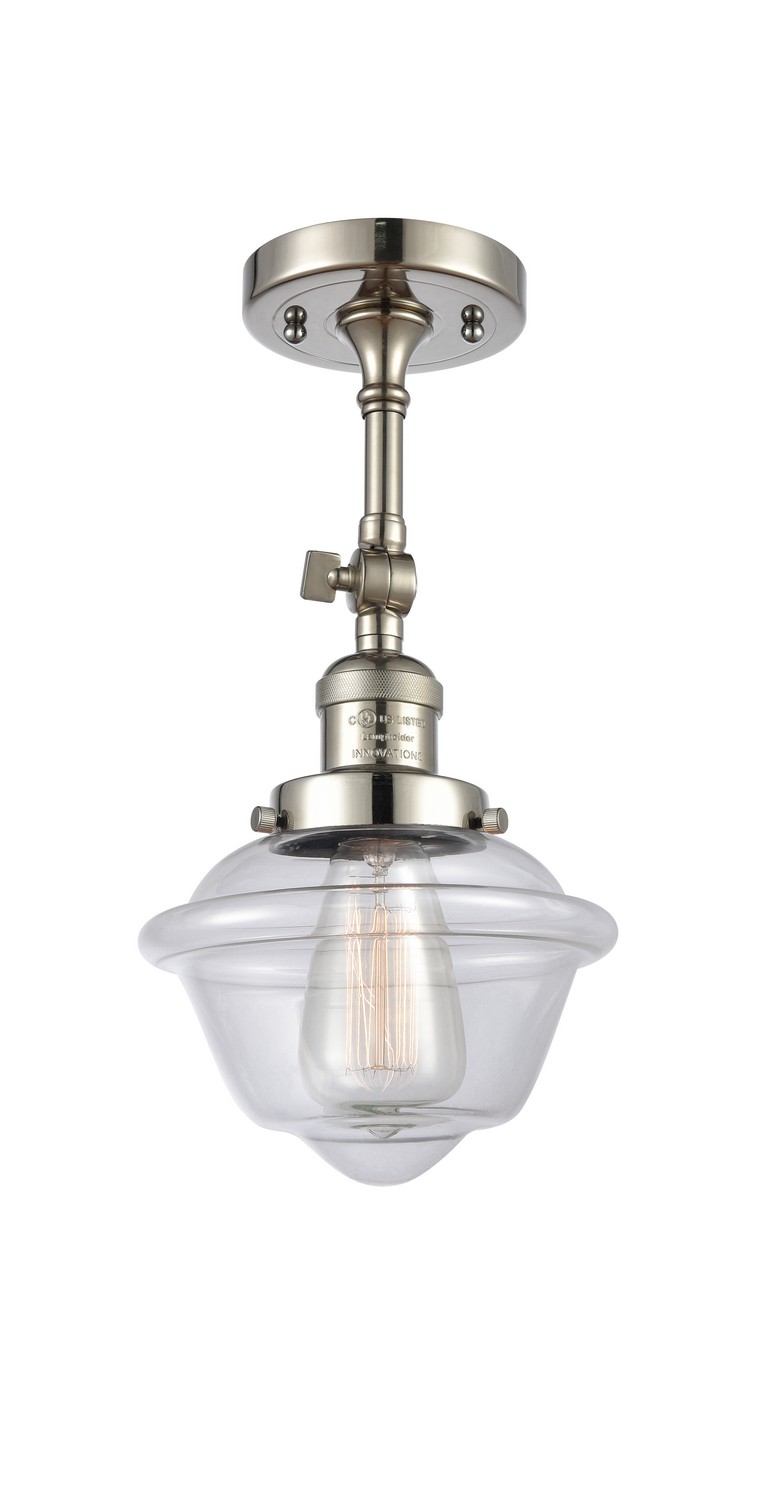 LED Semi-Flush Mount by Innovations - Franklin Restoration Collection, Polished Nickel Finish - 201F-PN-G532-LED