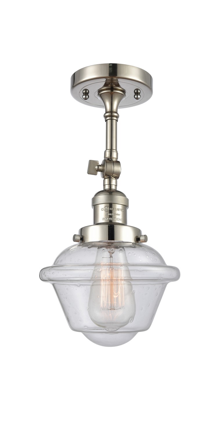 LED Semi-Flush Mount by Innovations - Franklin Restoration Collection, Polished Nickel Finish - 201F-PN-G534-LED