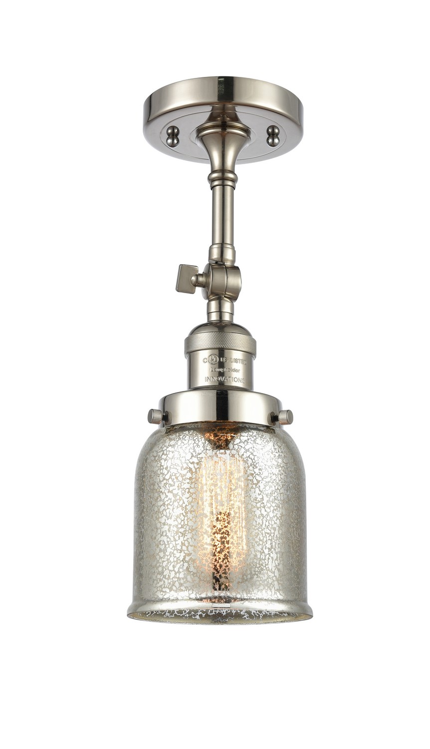 LED Semi-Flush Mount by Innovations - Franklin Restoration Collection, Polished Nickel Finish - 201F-PN-G58-LED