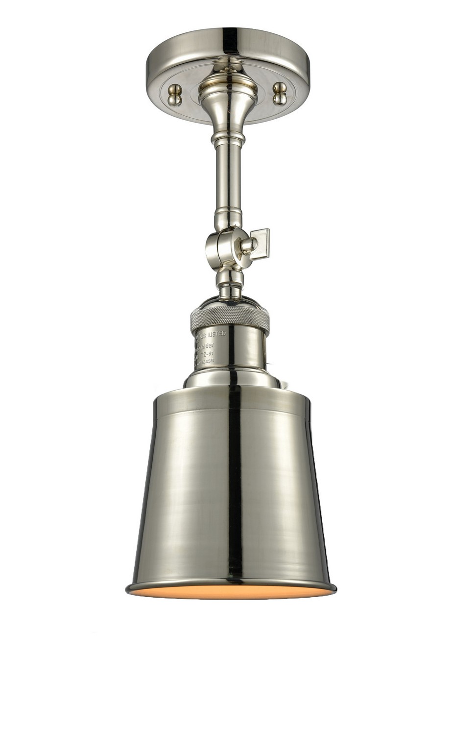 LED Semi-Flush Mount by Innovations - Franklin Restoration Collection, Polished Nickel Finish - 201F-PN-M9-PN-LED