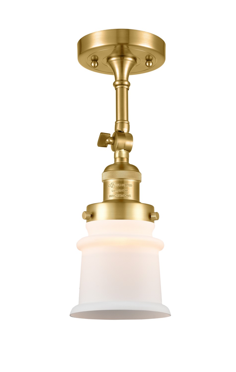 LED Semi-Flush Mount by Innovations - Franklin Restoration Collection, Satin Gold Finish - 201F-SG-G181S-LED