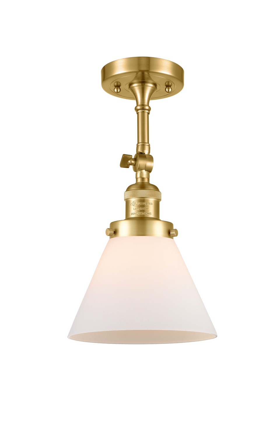 LED Semi-Flush Mount by Innovations - Franklin Restoration Collection, Satin Gold Finish - 201F-SG-G41-LED