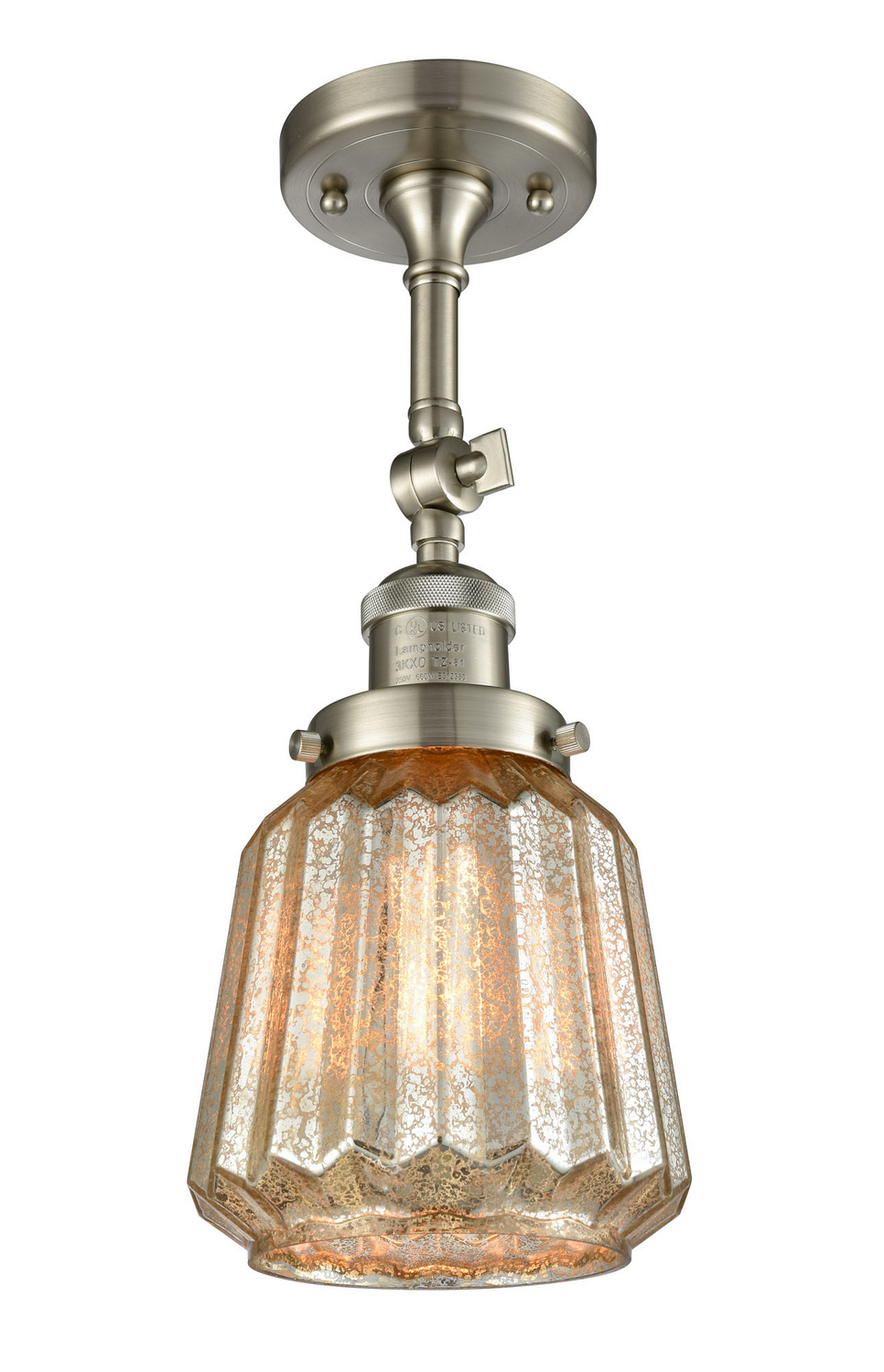 LED Semi-Flush Mount by Innovations - Franklin Restoration Collection, Brushed Satin Nickel Finish - 201F-SN-G146-LED