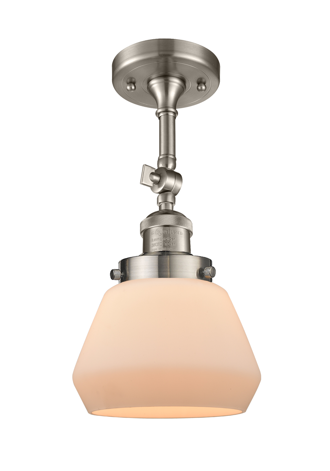LED Semi-Flush Mount by Innovations - Franklin Restoration Collection, Brushed Satin Nickel Finish - 201F-SN-G171-LED