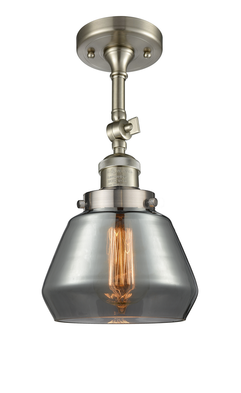 LED Semi-Flush Mount by Innovations - Franklin Restoration Collection, Brushed Satin Nickel Finish - 201F-SN-G173-LED
