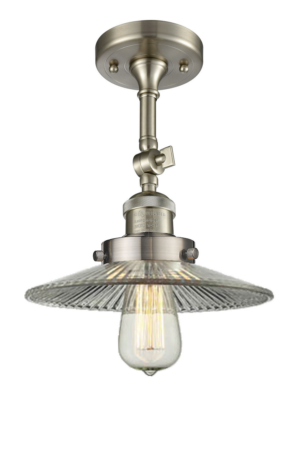 LED Semi-Flush Mount by Innovations - Franklin Restoration Collection, Brushed Satin Nickel Finish - 201F-SN-G2-LED