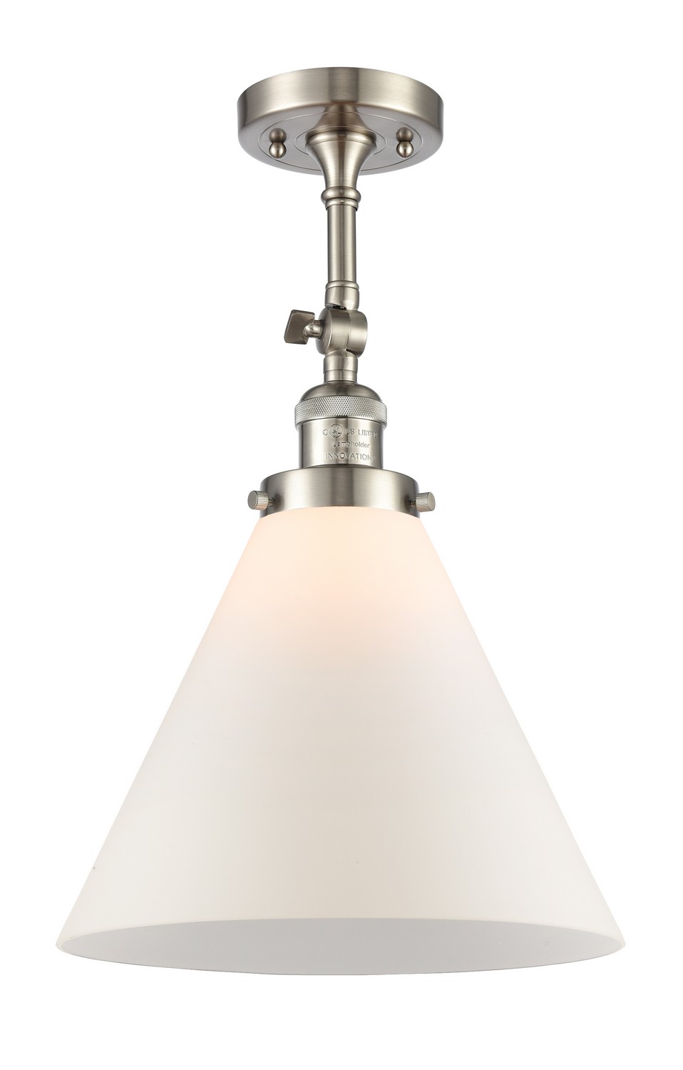 LED Semi-Flush Mount by Innovations - Franklin Restoration Collection, Brushed Satin Nickel Finish - 201F-SN-G41-L-LED