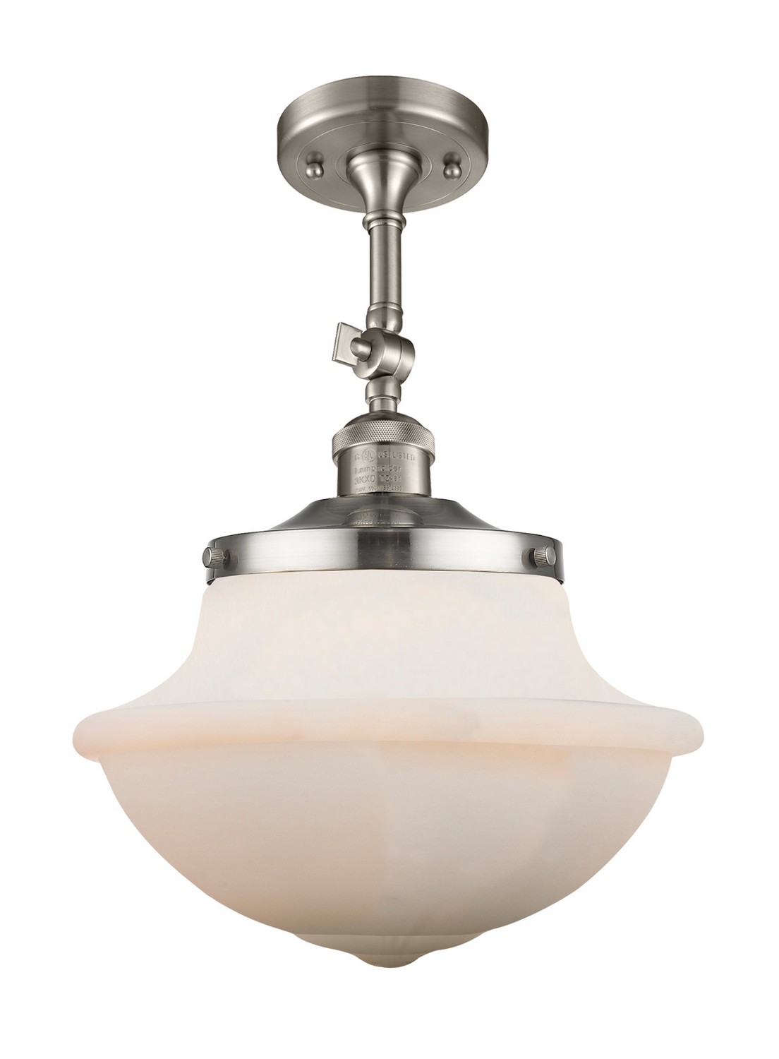 LED Semi-Flush Mount by Innovations - Franklin Restoration Collection, Brushed Satin Nickel Finish - 201F-SN-G541-LED