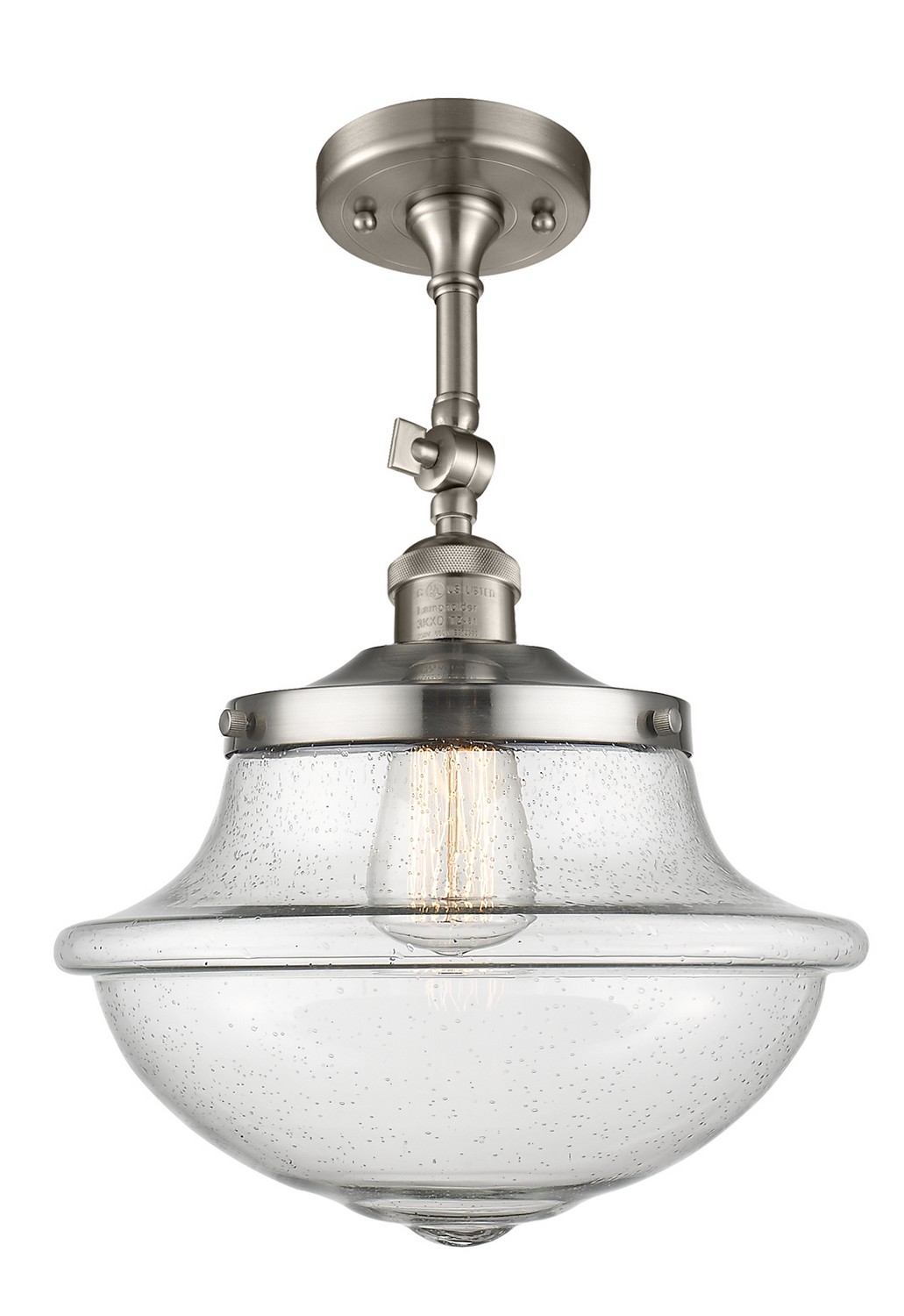 LED Semi-Flush Mount by Innovations - Franklin Restoration Collection, Brushed Satin Nickel Finish - 201F-SN-G544-LED