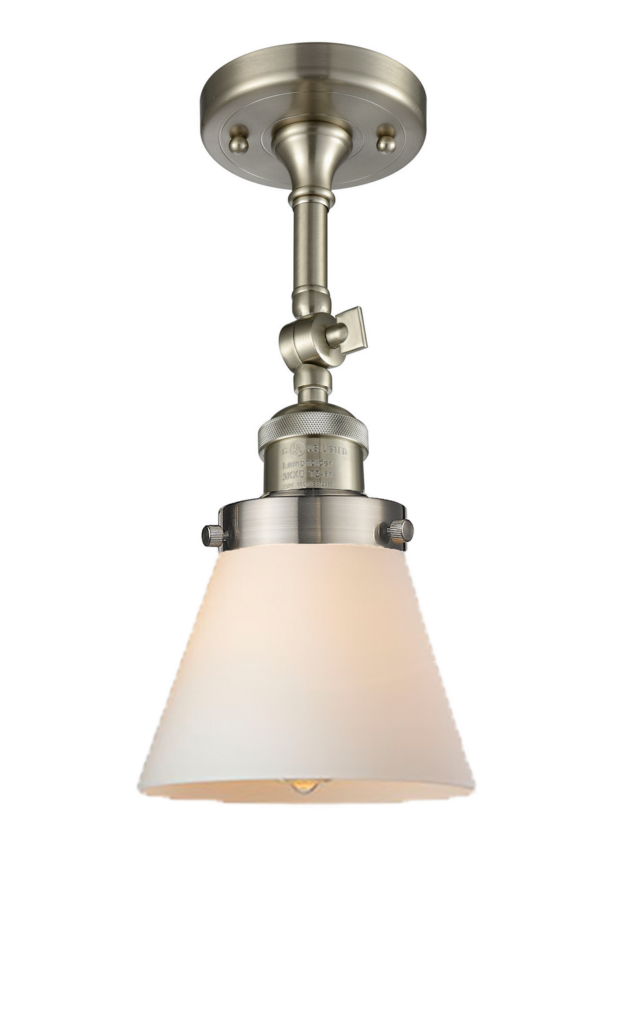 LED Semi-Flush Mount by Innovations - Franklin Restoration Collection, Brushed Satin Nickel Finish - 201F-SN-G61-LED