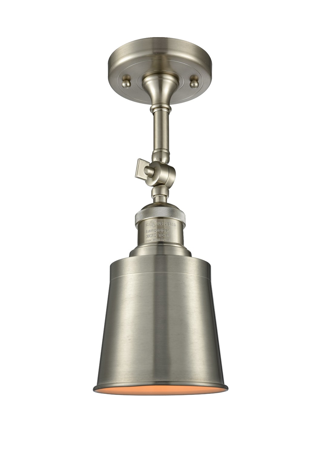 LED Semi-Flush Mount by Innovations - Franklin Restoration Collection, Brushed Satin Nickel Finish - 201F-SN-M9-SN-LED