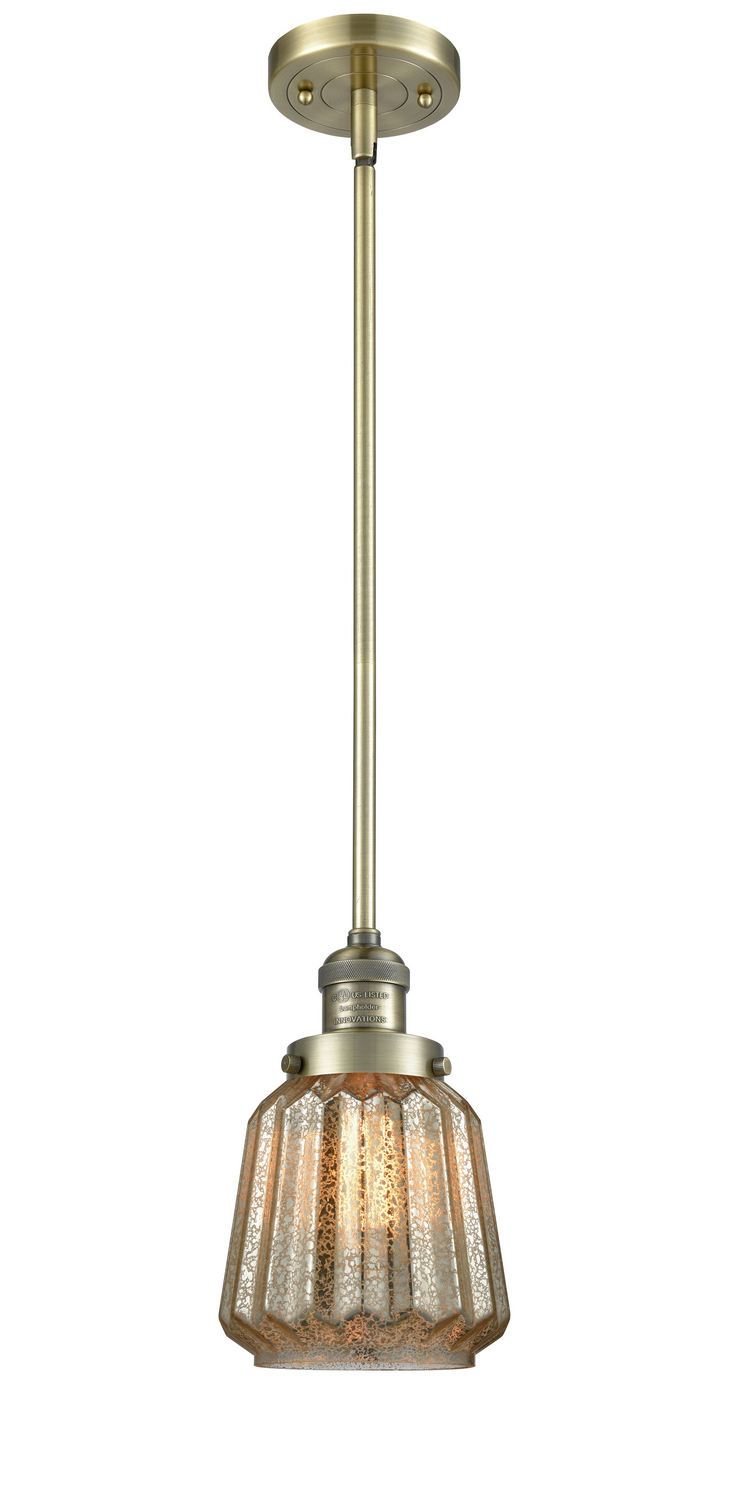 LED Mini Pendant by Innovations - Franklin Restoration Collection, Antique Brass Finish - 201S-AB-G146-LED