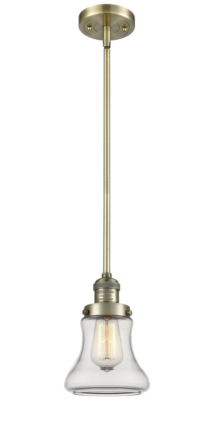 LED Mini Pendant by Innovations - Franklin Restoration Collection, Antique Brass Finish - 201S-AB-G192-LED