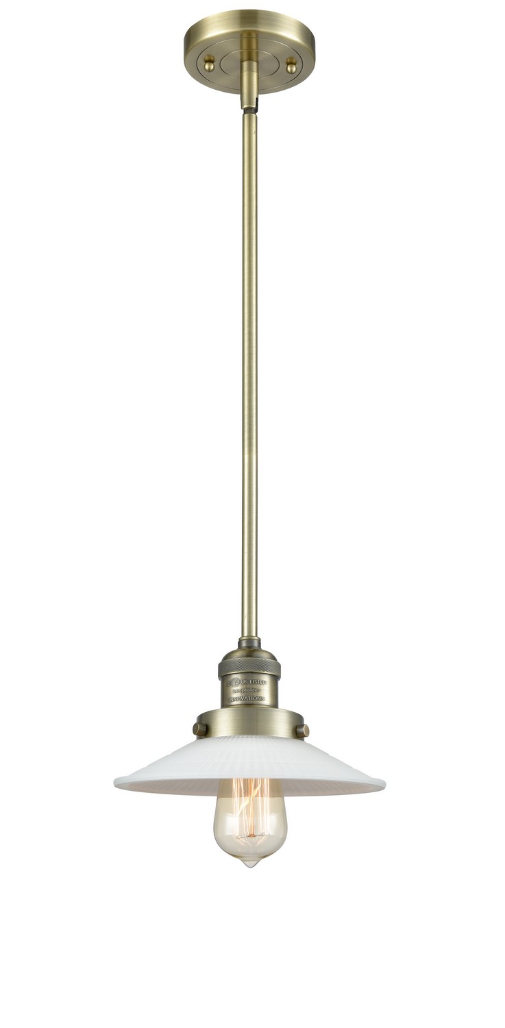 LED Mini Pendant by Innovations - Franklin Restoration Collection, Antique Brass Finish - 201S-AB-G1-LED