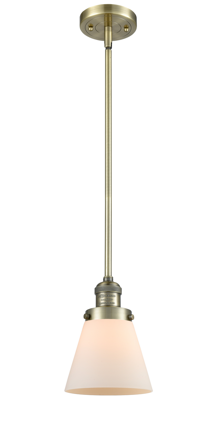 LED Mini Pendant by Innovations - Franklin Restoration Collection, Antique Brass Finish - 201S-AB-G61-LED