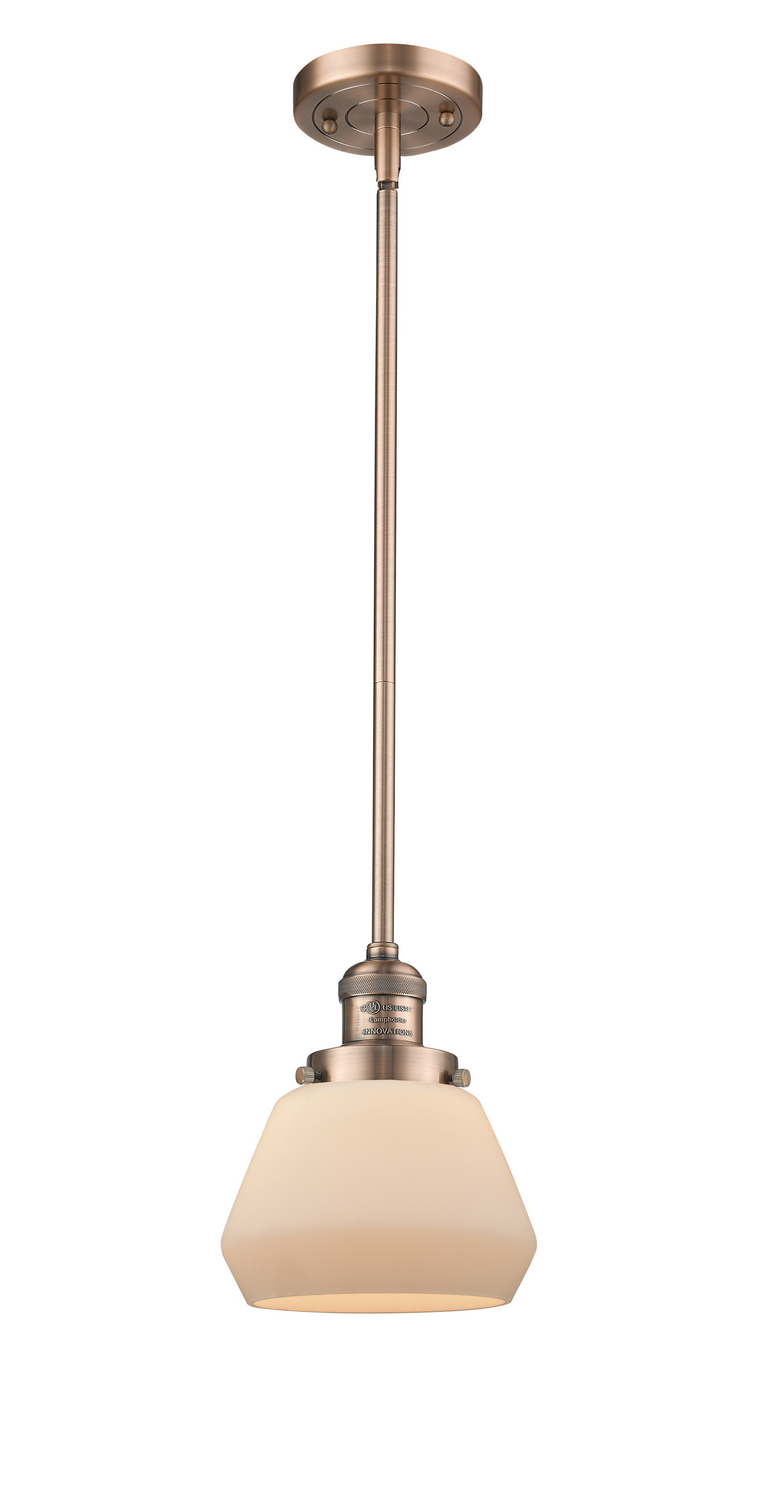 LED Mini Pendant by Innovations - Franklin Restoration Collection, Antique Copper Finish - 201S-AC-G171-LED
