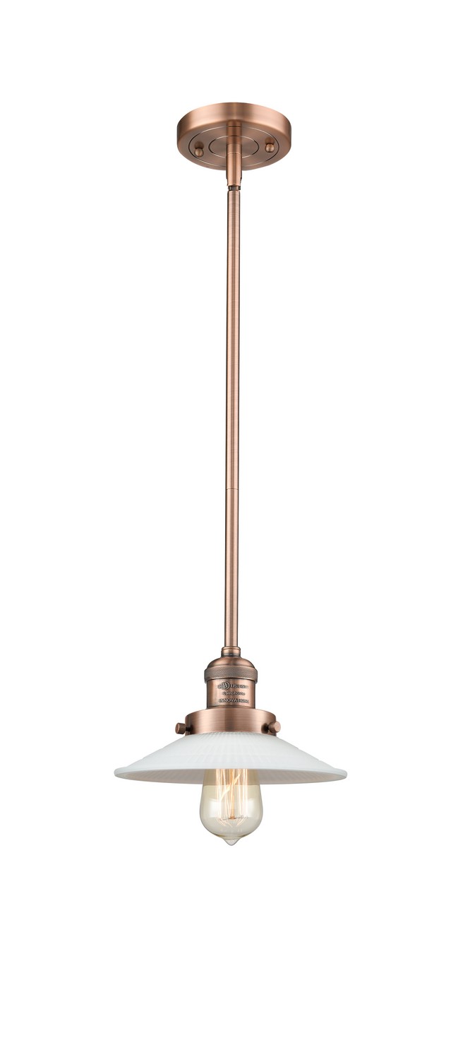 LED Mini Pendant by Innovations - Franklin Restoration Collection, Antique Copper Finish - 201S-AC-G1-LED