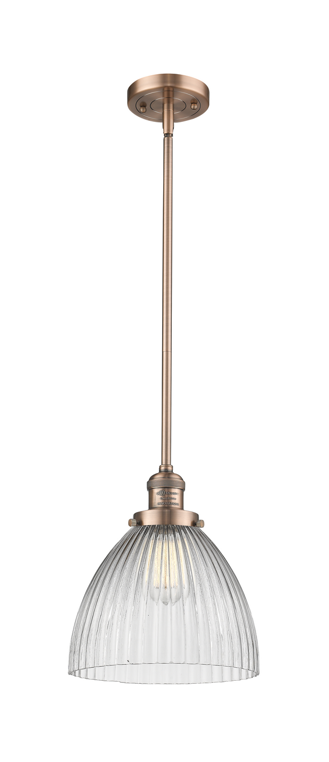 One Light Mini Pendant by Innovations - Franklin Restoration Collection, Antique Copper Finish - 201S-AC-G222