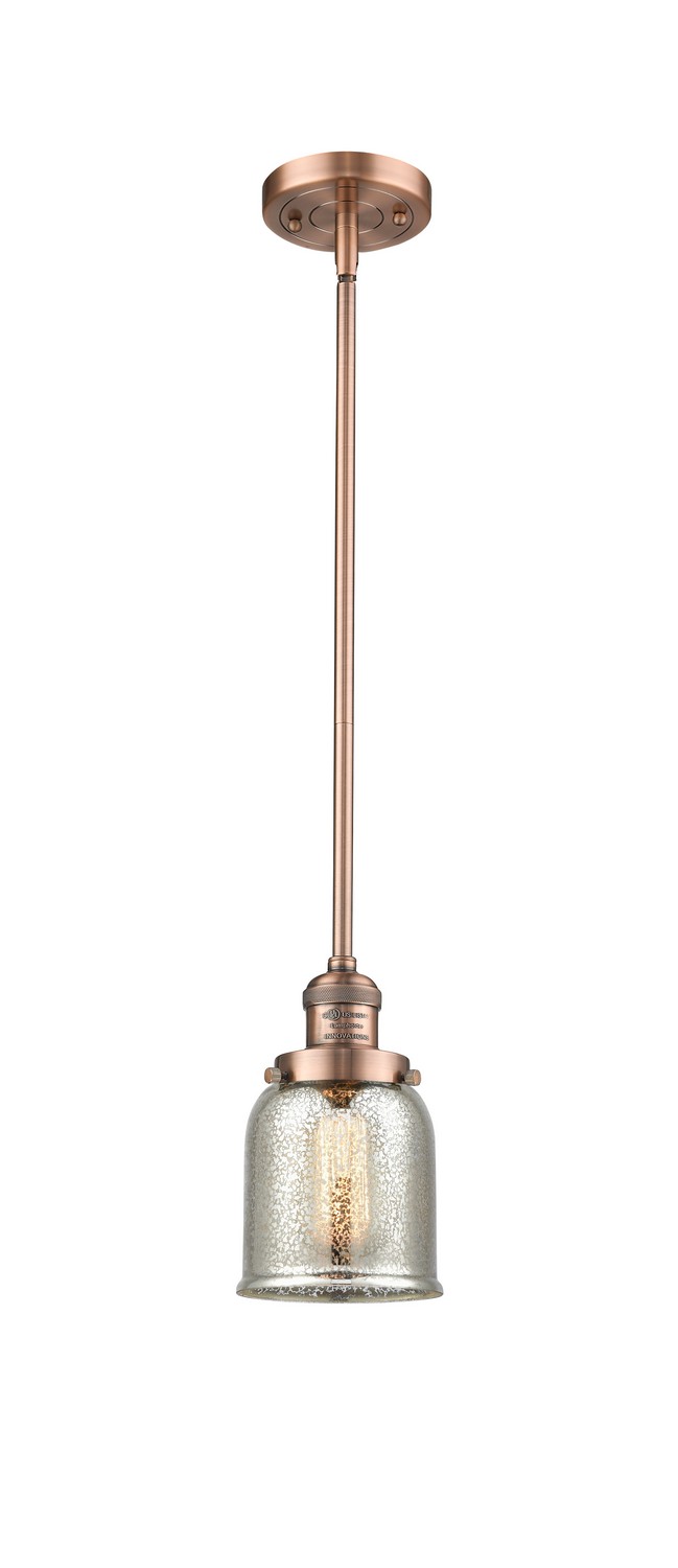 LED Mini Pendant by Innovations - Franklin Restoration Collection, Antique Copper Finish - 201S-AC-G58-LED