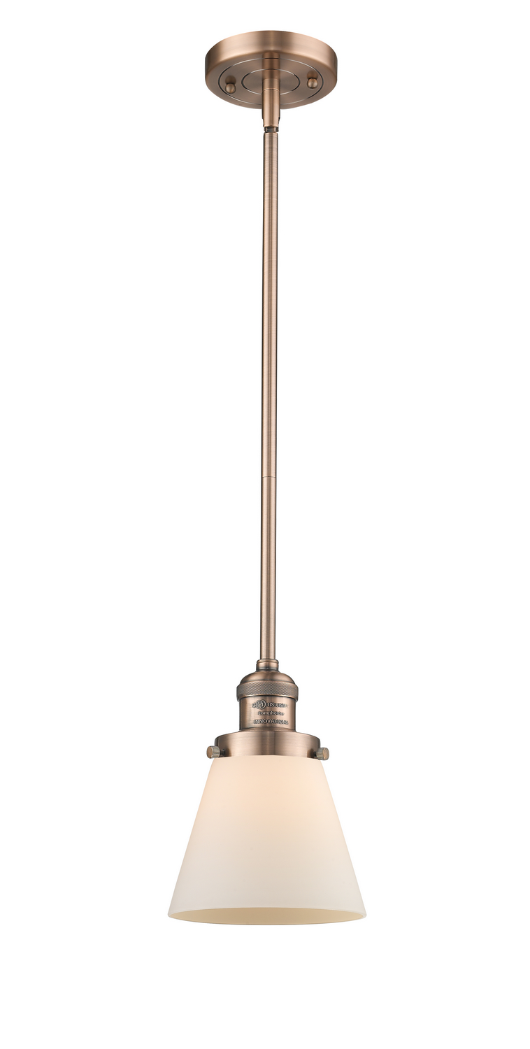 LED Mini Pendant by Innovations - Franklin Restoration Collection, Antique Copper Finish - 201S-AC-G61-LED
