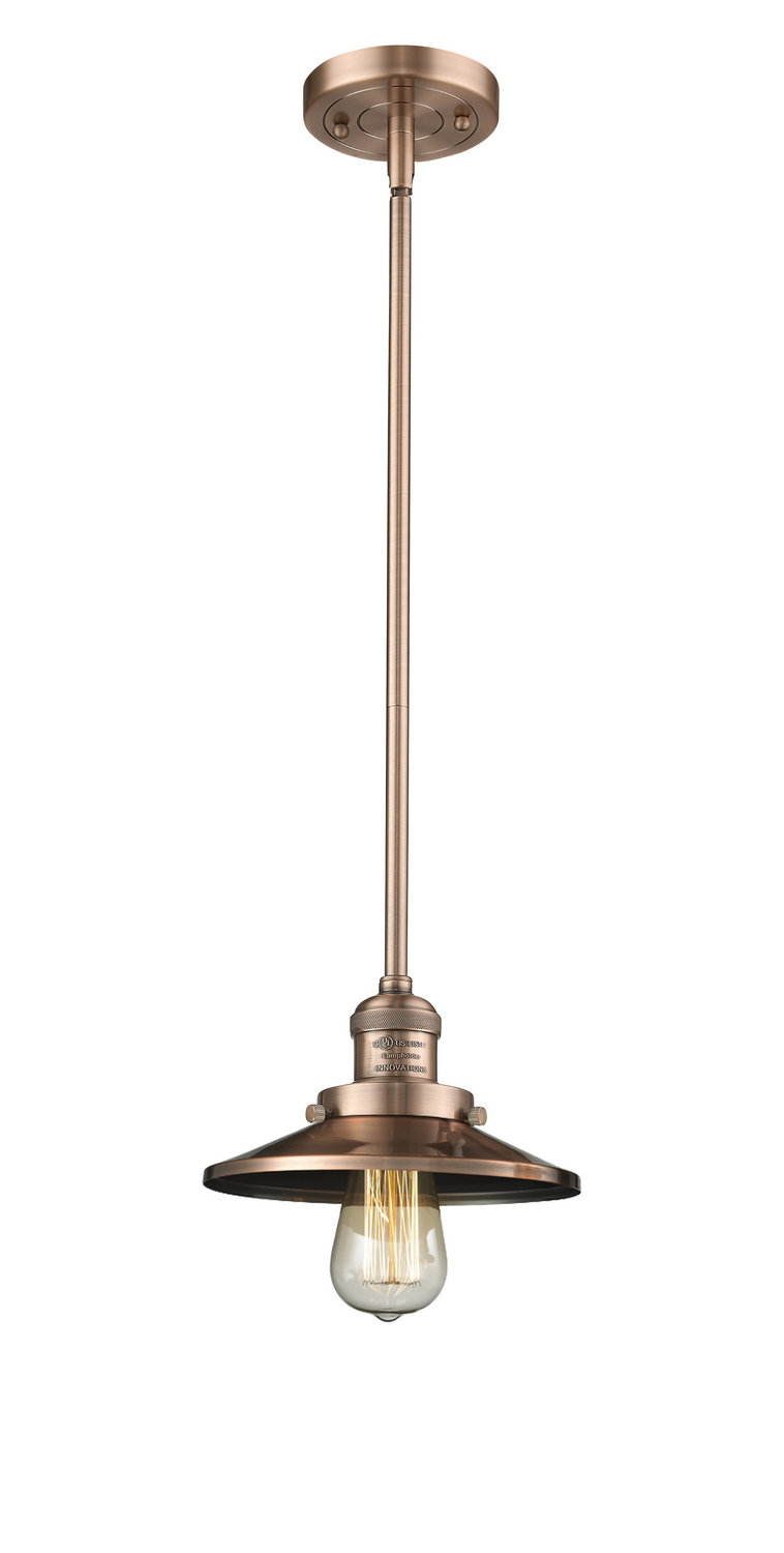 LED Mini Pendant by Innovations - Franklin Restoration Collection, Antique Copper Finish - 201S-AC-M3-LED