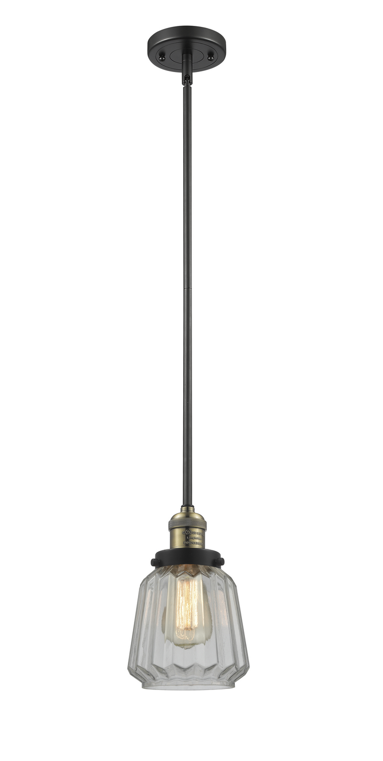 LED Mini Pendant by Innovations - Franklin Restoration Collection, Black Antique Brass Finish - 201S-BAB-G142-LED
