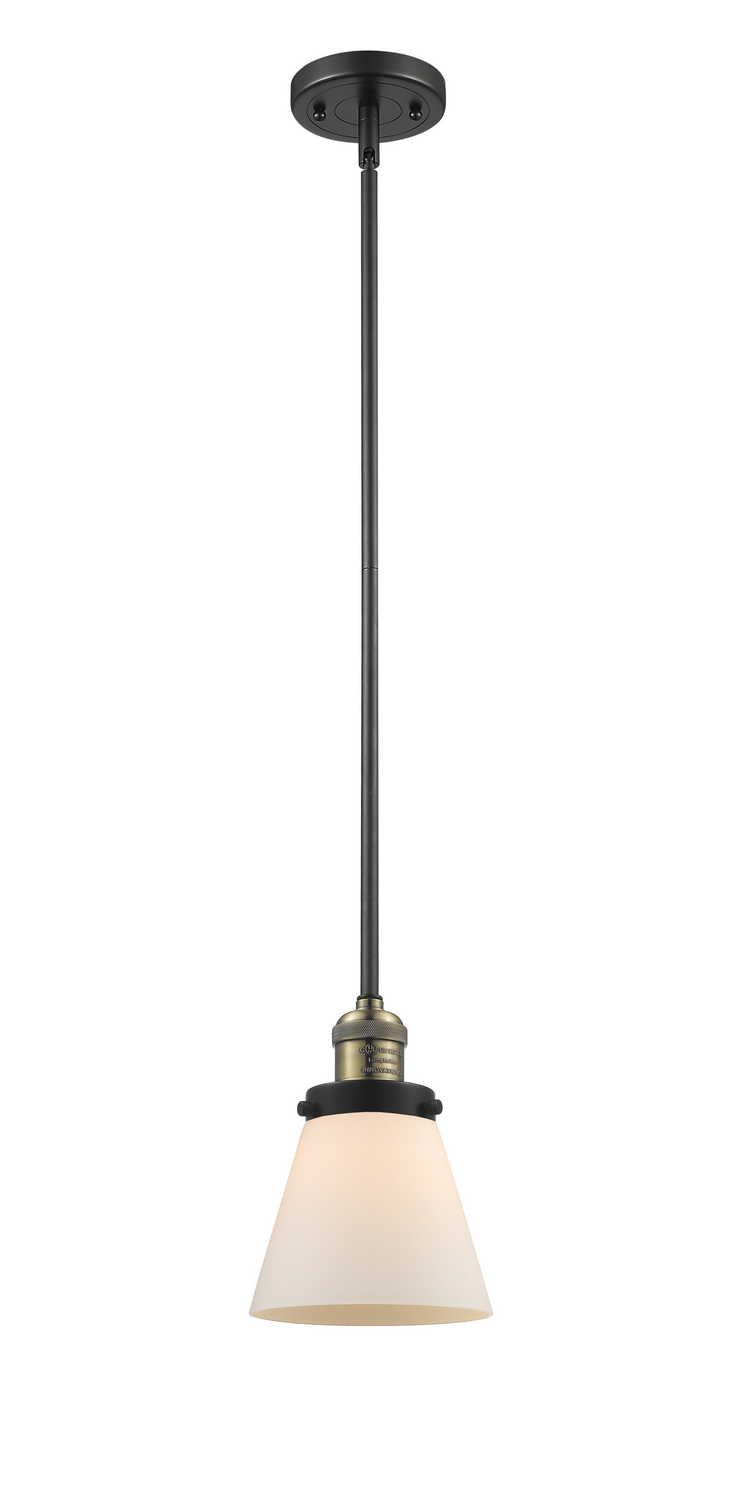 LED Mini Pendant by Innovations - Franklin Restoration Collection, Black Antique Brass Finish - 201S-BAB-G61-LED