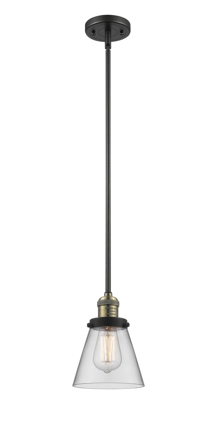 LED Mini Pendant by Innovations - Franklin Restoration Collection, Black Antique Brass Finish - 201S-BAB-G62-LED