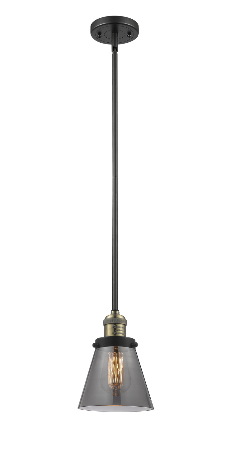 LED Mini Pendant by Innovations - Franklin Restoration Collection, Black Antique Brass Finish - 201S-BAB-G63-LED