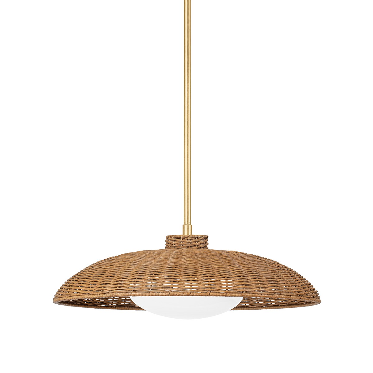 Hudson Valley Delano One Light Pendant in Vintage Gold Leaf - 1923-VGL
