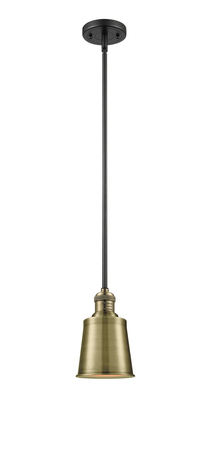 LED Mini Pendant by Innovations - Franklin Restoration Collection, Black Antique Brass Finish - 201S-BAB-M9-AB-LED