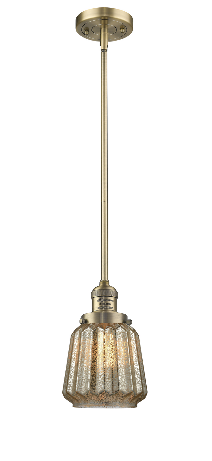 LED Mini Pendant by Innovations - Franklin Restoration Collection, Brushed Brass Finish - 201S-BB-G146-LED