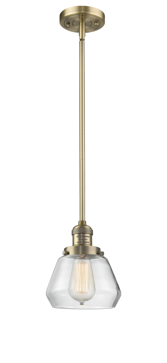 LED Mini Pendant by Innovations - Franklin Restoration Collection, Brushed Brass Finish - 201S-BB-G172-LED