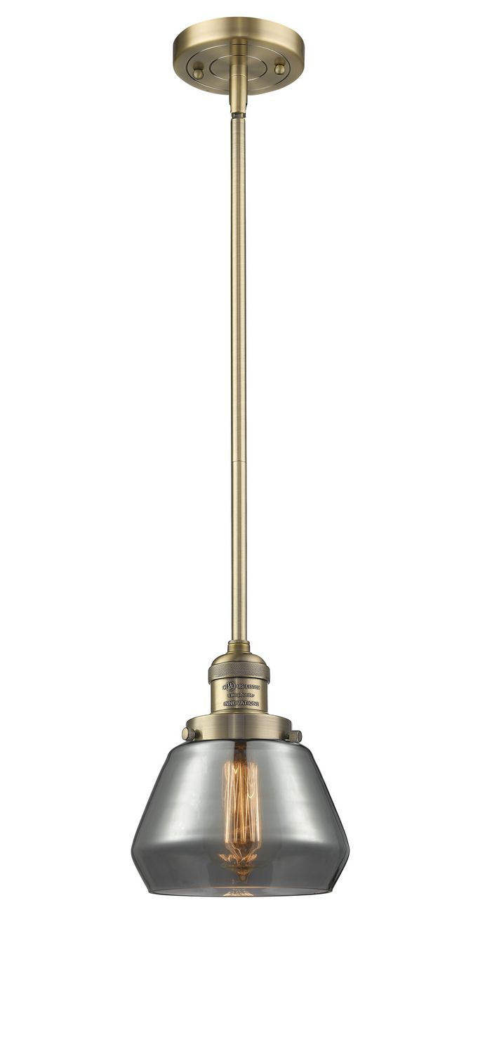 LED Mini Pendant by Innovations - Franklin Restoration Collection, Brushed Brass Finish - 201S-BB-G173-LED
