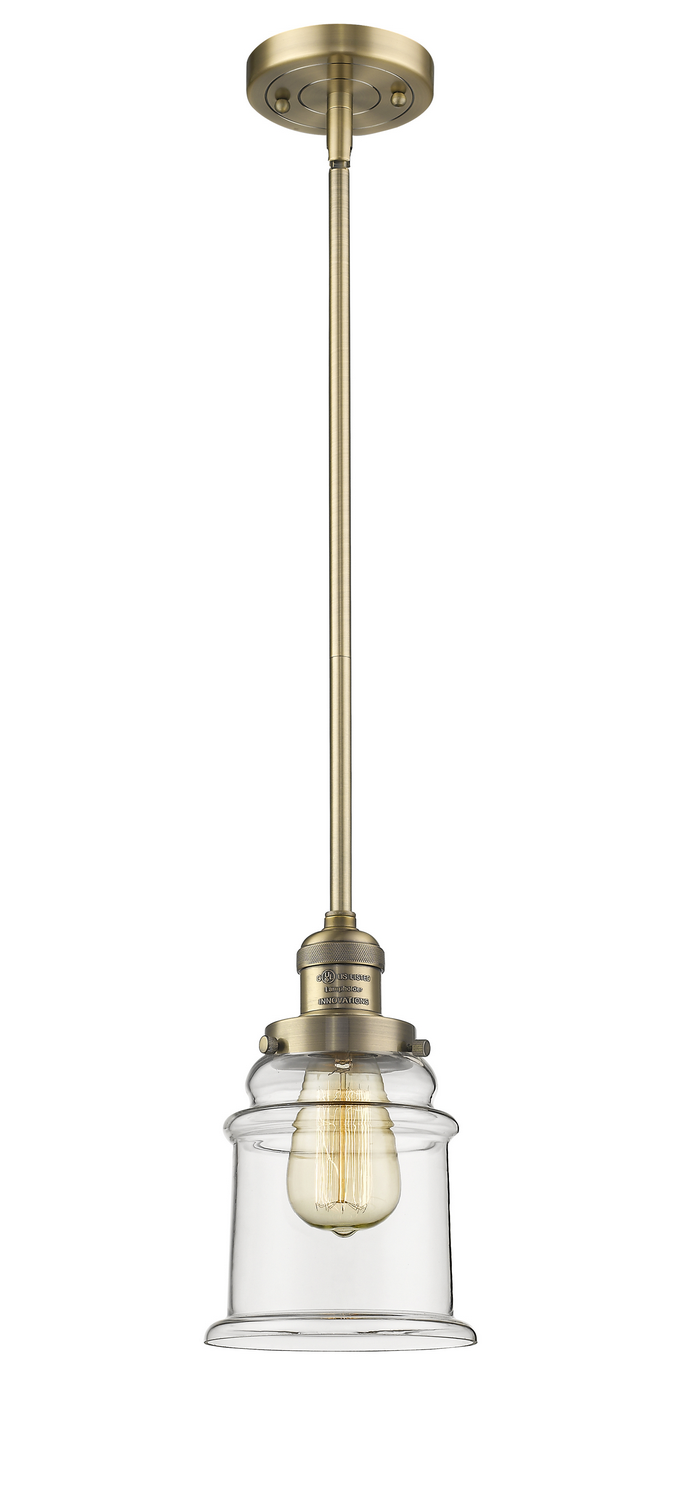 LED Mini Pendant by Innovations - Franklin Restoration Collection, Brushed Brass Finish - 201S-BB-G182-LED
