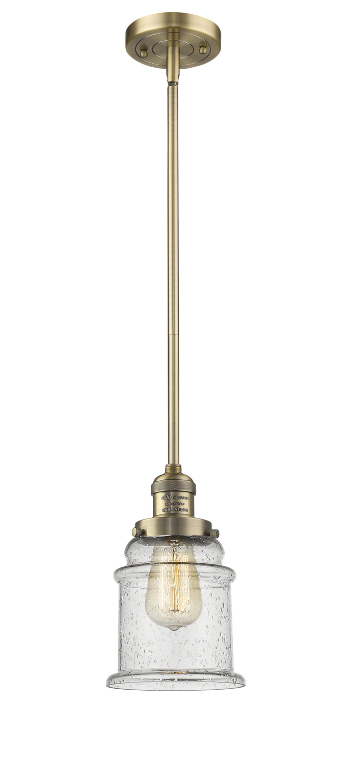LED Mini Pendant by Innovations - Franklin Restoration Collection, Brushed Brass Finish - 201S-BB-G184-LED