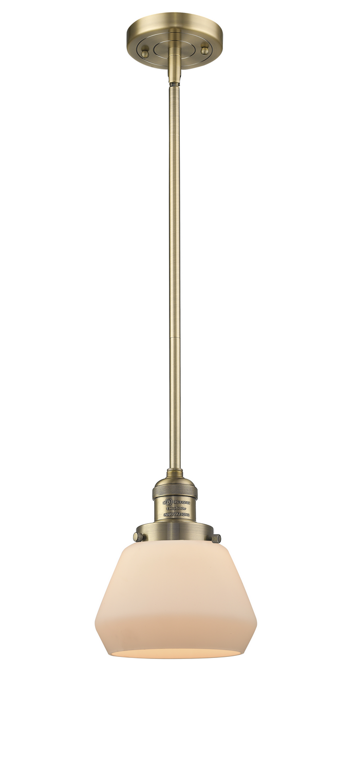 LED Mini Pendant by Innovations - Franklin Restoration Collection, Brushed Brass Finish - 201S-BB-G171-LED