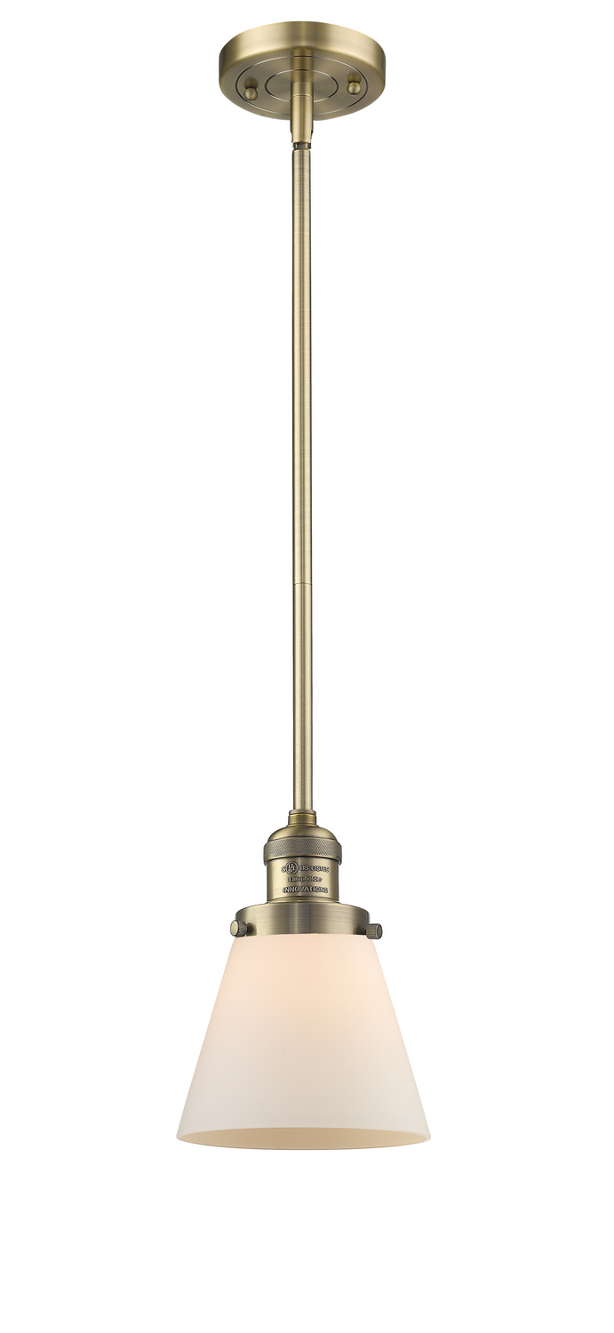 LED Mini Pendant by Innovations - Franklin Restoration Collection, Brushed Brass Finish - 201S-BB-G61-LED
