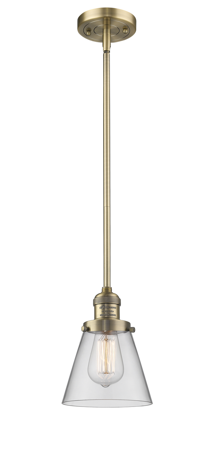 LED Mini Pendant by Innovations - Franklin Restoration Collection, Brushed Brass Finish - 201S-BB-G62-LED
