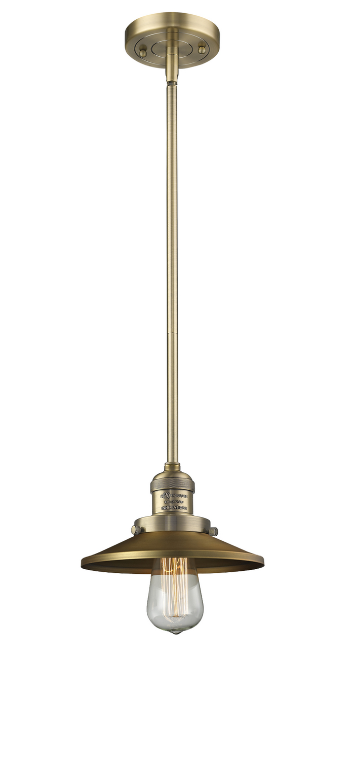 LED Mini Pendant by Innovations - Franklin Restoration Collection, Brushed Brass Finish - 201S-BB-M4-LED