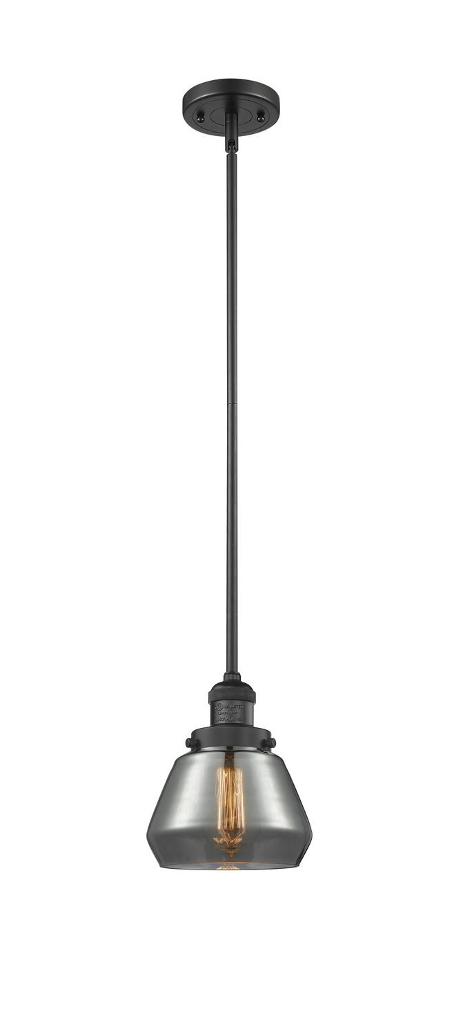 LED Mini Pendant by Innovations - Franklin Restoration Collection, Matte Black Finish - 201S-BK-G173-LED