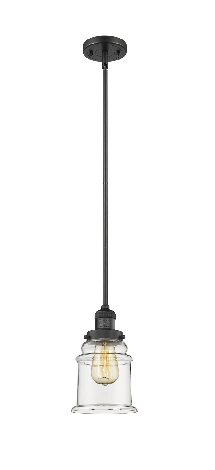 LED Mini Pendant by Innovations - Franklin Restoration Collection, Matte Black Finish - 201S-BK-G182-LED