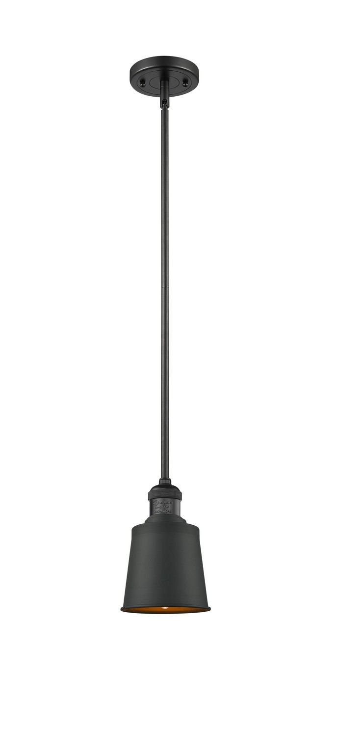 LED Mini Pendant by Innovations - Franklin Restoration Collection, Matte Black Finish - 201S-BK-M9-BK-LED