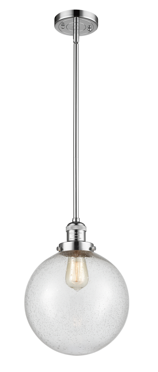 One Light Mini Pendant by Innovations - Franklin Restoration Collection, Polished Chrome Finish - 201S-PC-G204-10