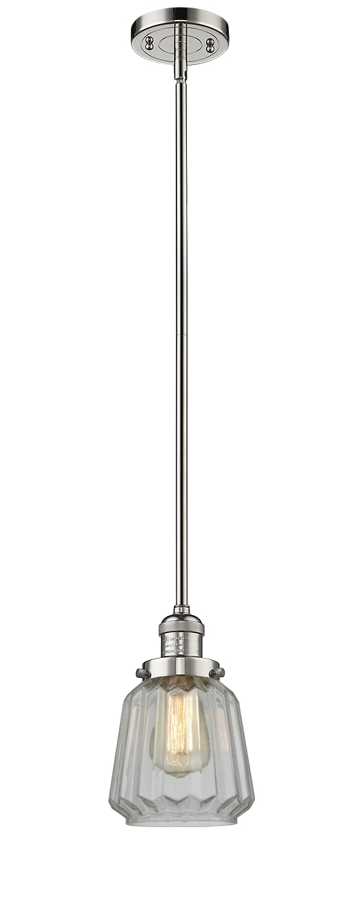 LED Mini Pendant by Innovations - Franklin Restoration Collection, Polished Nickel Finish - 201S-PN-G142-LED