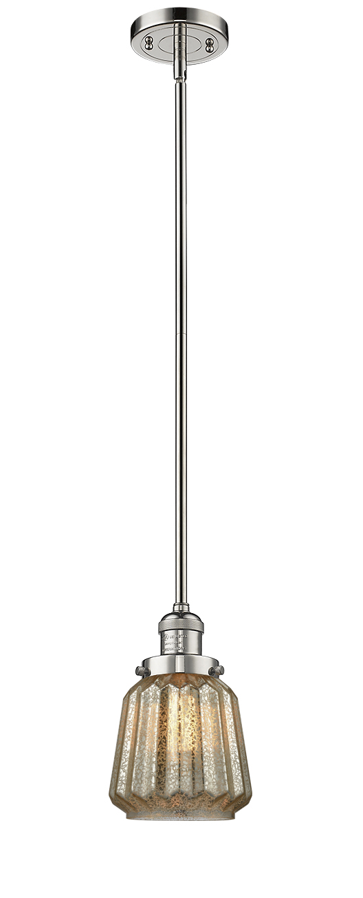 LED Mini Pendant by Innovations - Franklin Restoration Collection, Polished Nickel Finish - 201S-PN-G146-LED