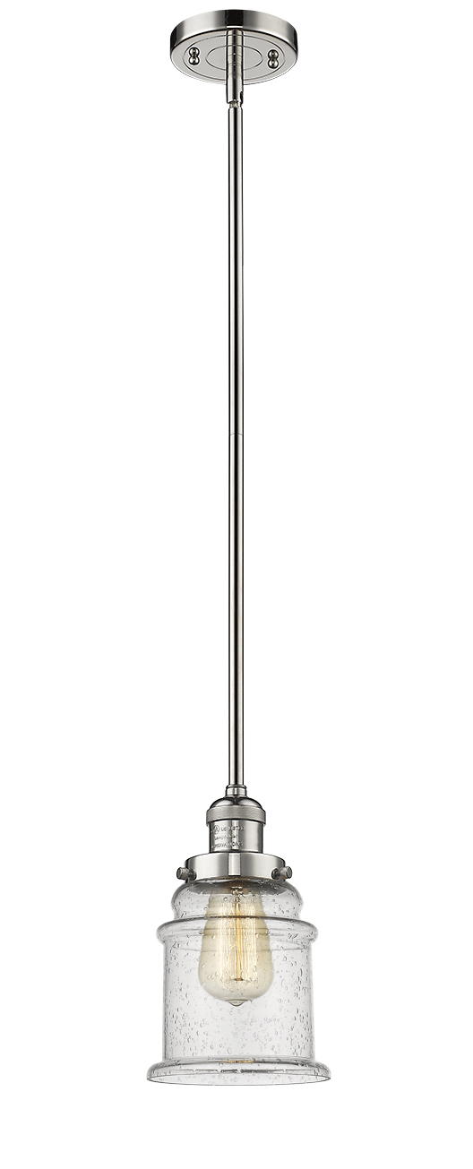 LED Mini Pendant by Innovations - Franklin Restoration Collection, Polished Nickel Finish - 201S-PN-G184-LED