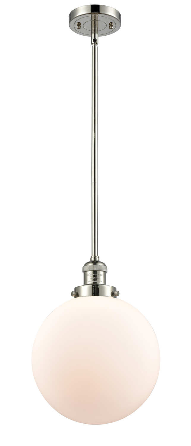 One Light Mini Pendant by Innovations - Franklin Restoration Collection, Polished Nickel Finish - 201S-PN-G201-10